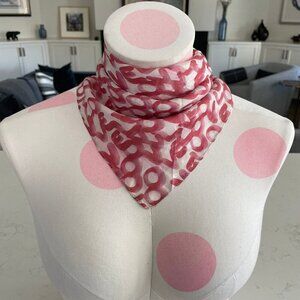Rebecca Minkoff Playful 'Love' Graphic Print 18" Square Scarf Red Pink White